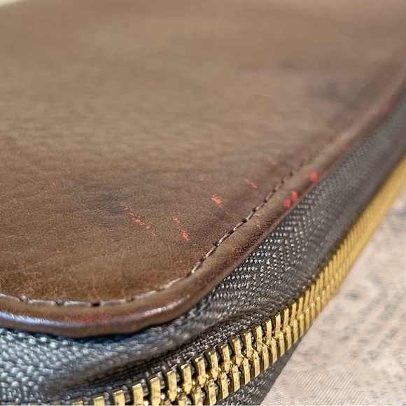 Neely Mack San Francisco zipper around brown leather wallet - Picture 12 of 12